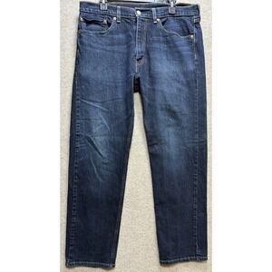 Men's Levi's 505 Jeans Denim Dark Blue Stretch Jeans Size 36 X 30 Western EUC